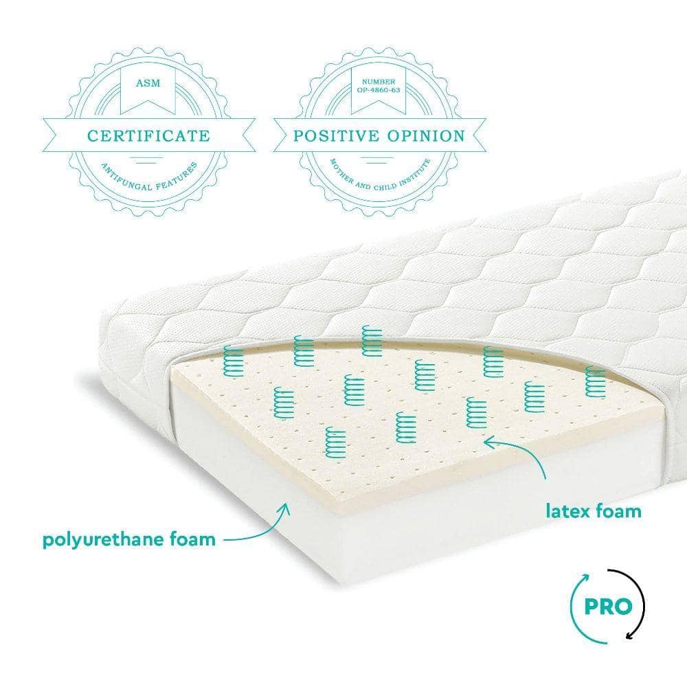 Woodies Premium latex cot mattress 60x120cm  - Hola BB