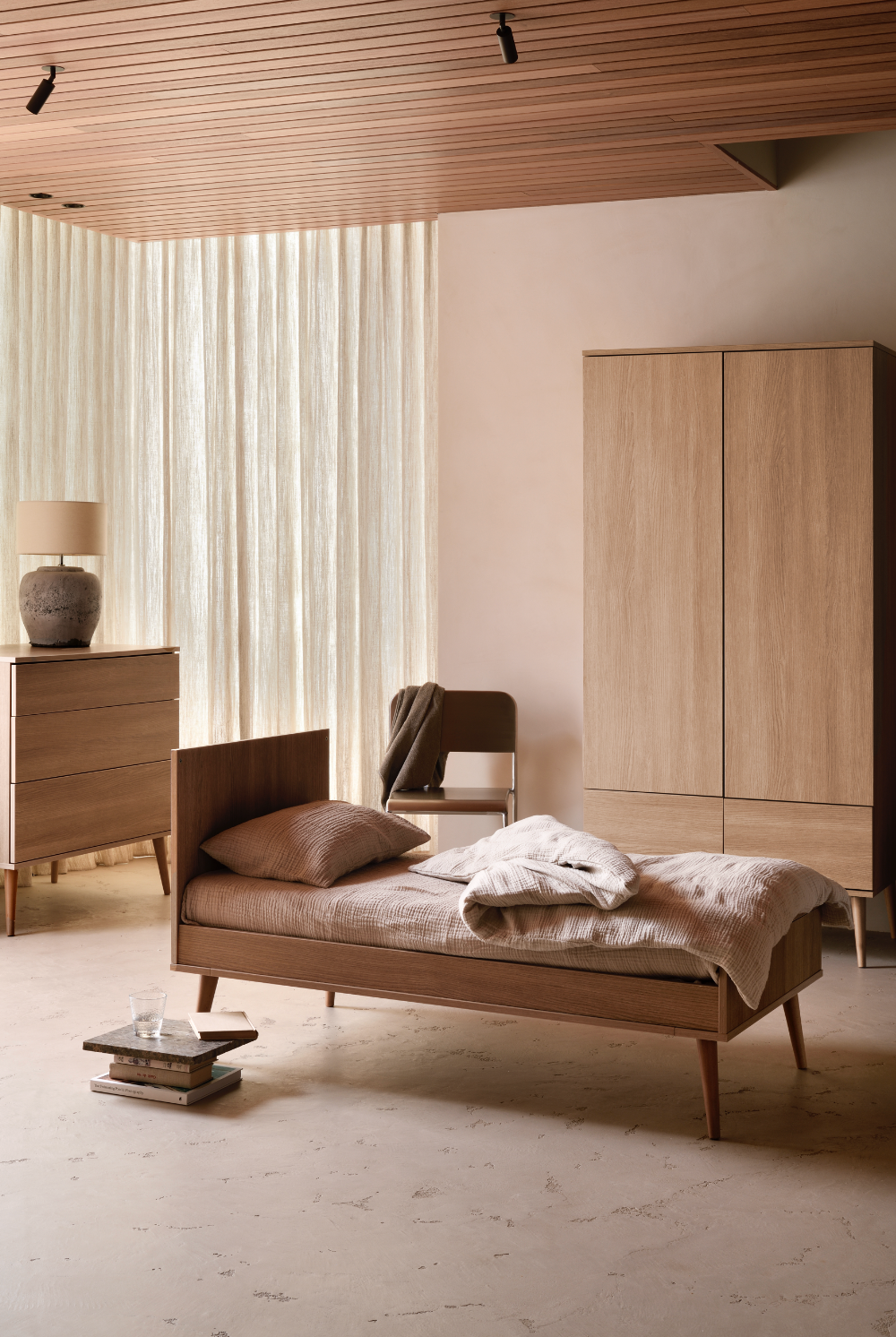 Lit Évolutif Flow - 140 x 70 cm - Honey Ash