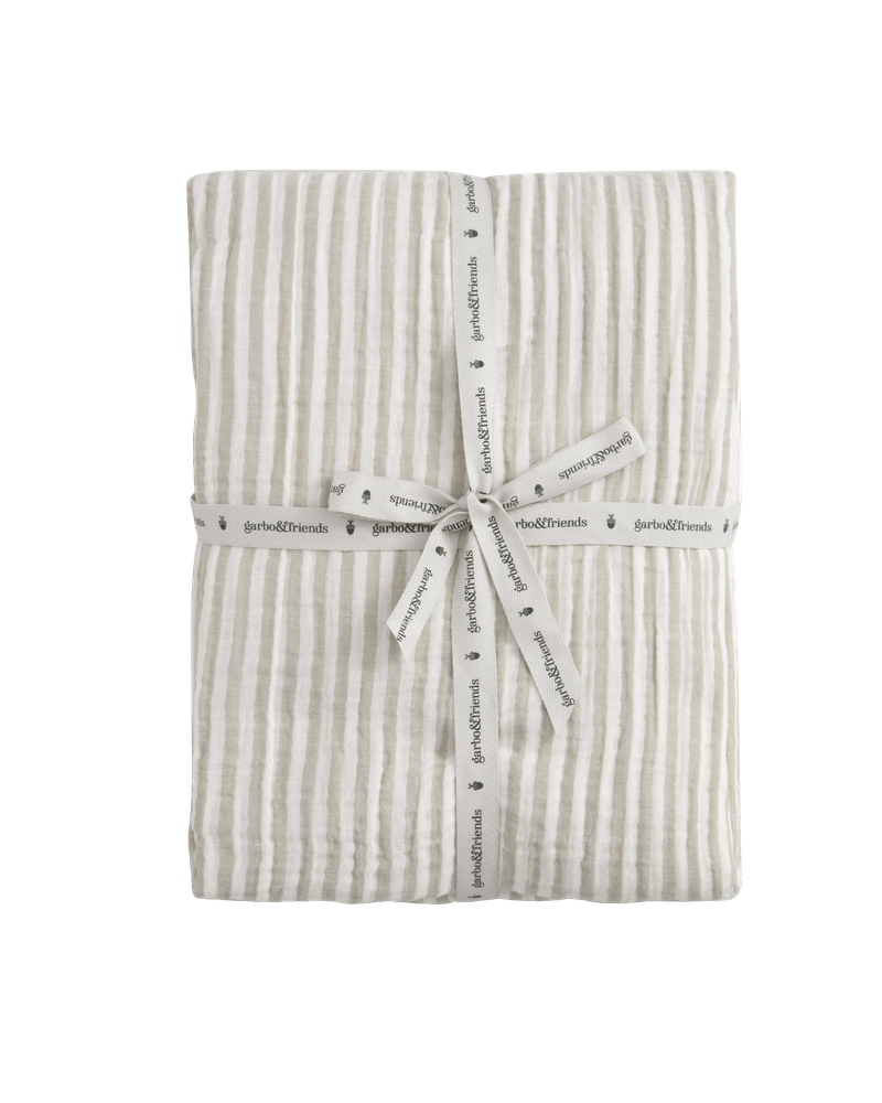 Garbo & Friends Fitted Sheet - Muslin 60x120 / Stripe Anjou - Hola BB