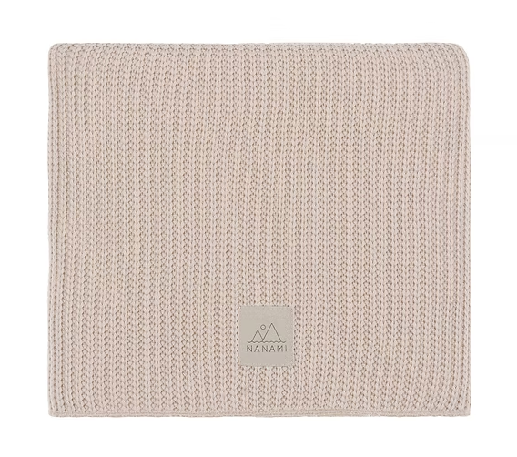 Knitted cotton baby blanket