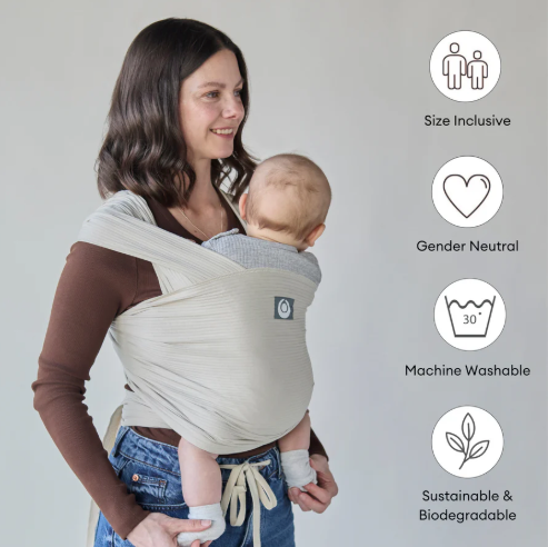 Fascia porta-bebè in cotone biologico, velluto a coste