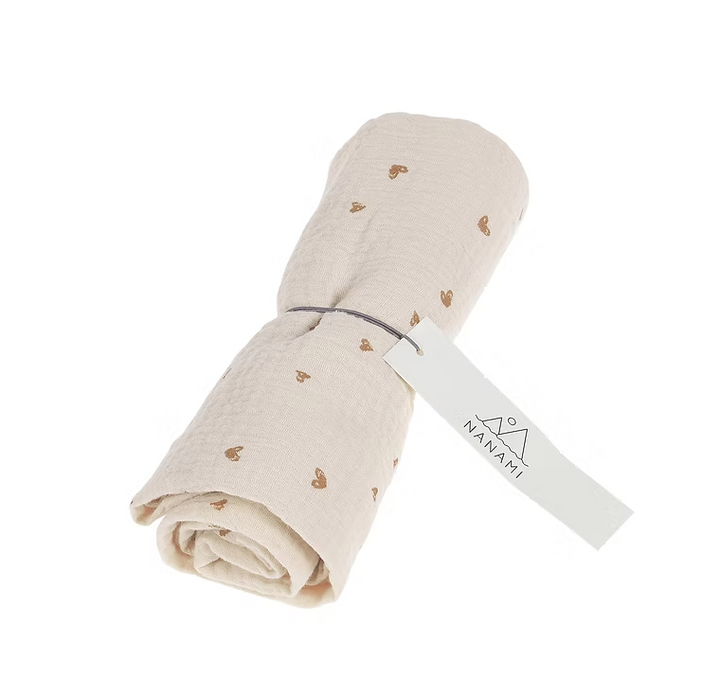Heart print swaddle