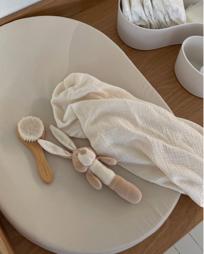 Oval Changing Cushion - Stone