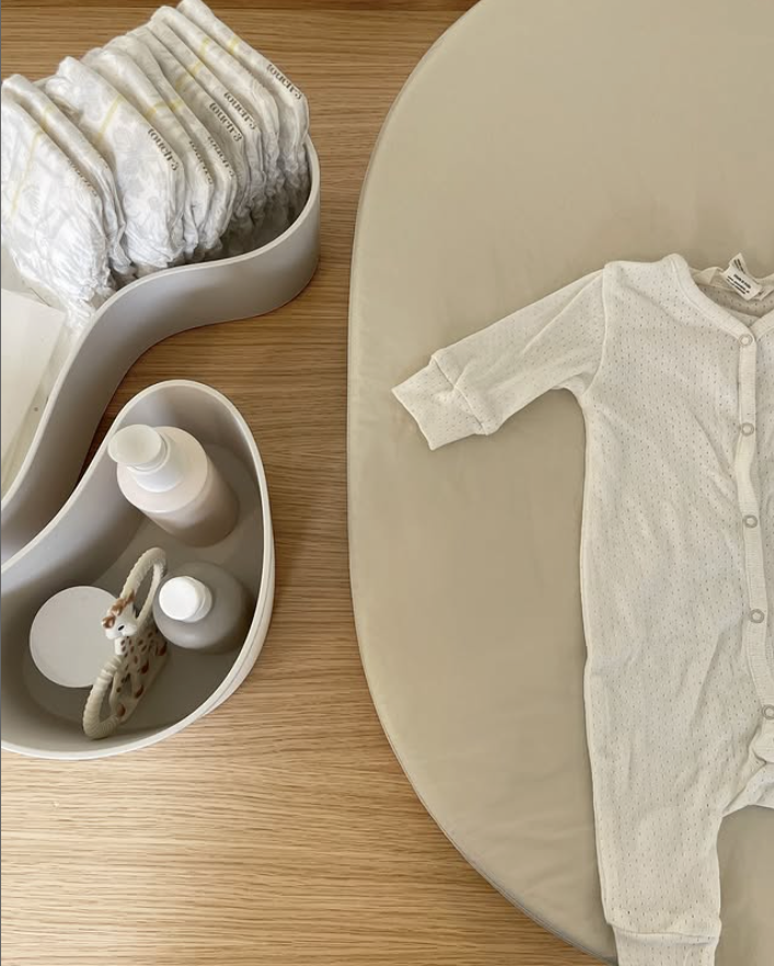 Oval Changing Cushion - Stone