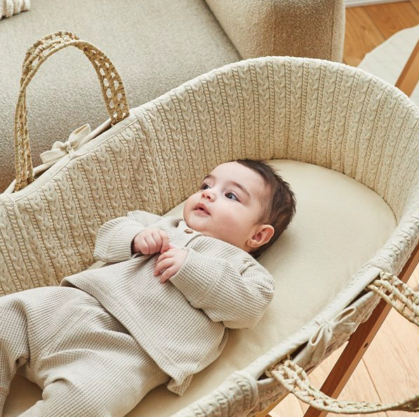 Biologisch Linnen Mozesmand hoeslaken - Natural Edit