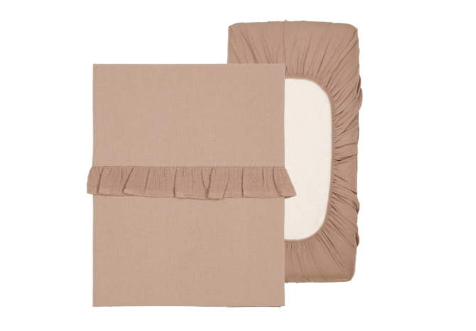Flat Sheet And Fitted Sheet Set - Ruffle Faro