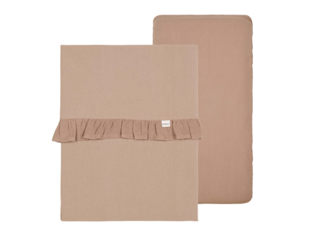 Fladt laken og pasformet laken-sæt - Ruffle Faro