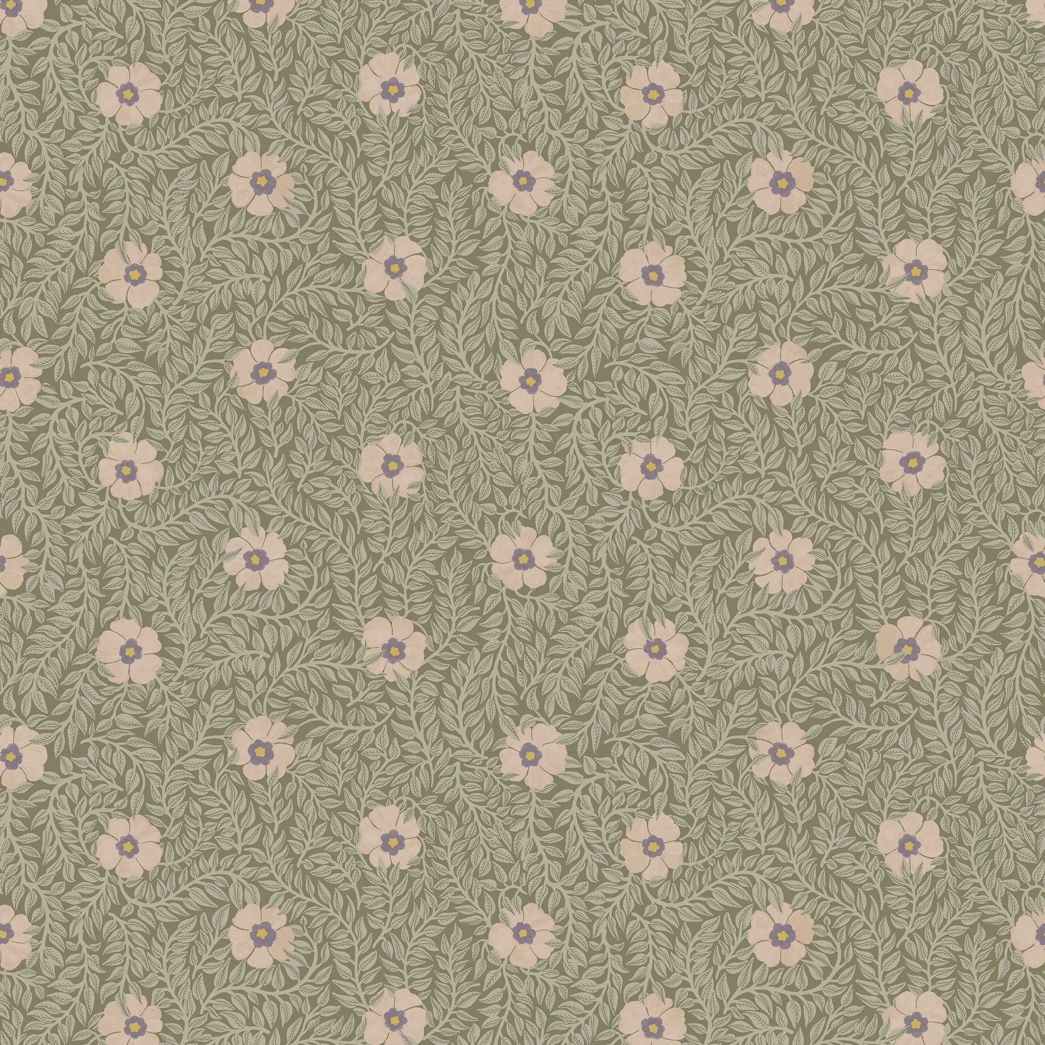 Summer Gray Kicki Wallpaper Soft Lilac - Hola BB