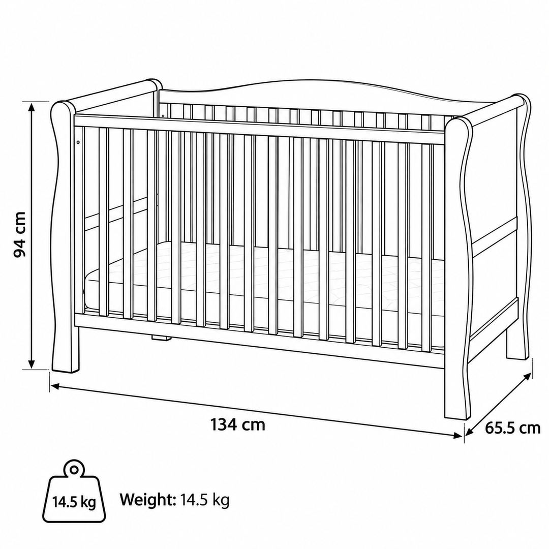 Woodies Noble Vintage Babybett