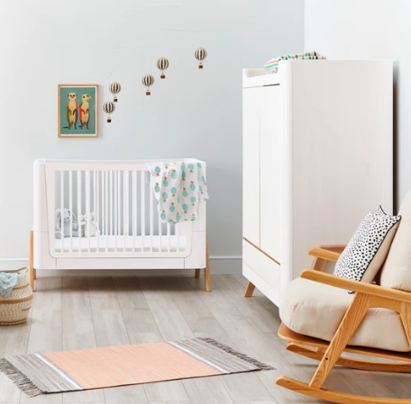 Gaia Baby Hera Wardrobe - Scandi White | Natural  - Hola BB