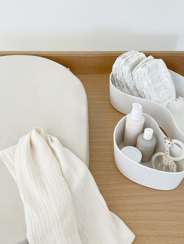 Oval Changing Cushion - Stone