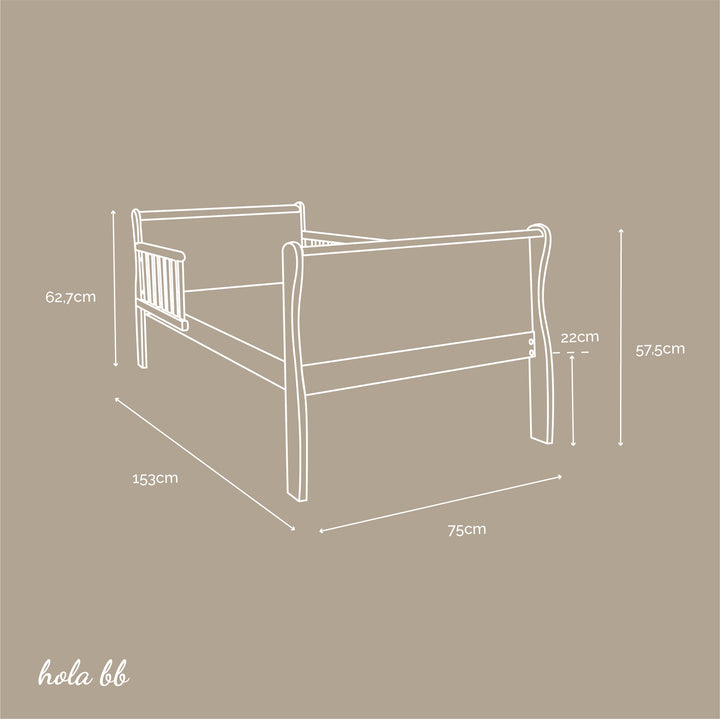 Woodies Noble Toddler Bed 70x140cm - Vintage  - Hola BB