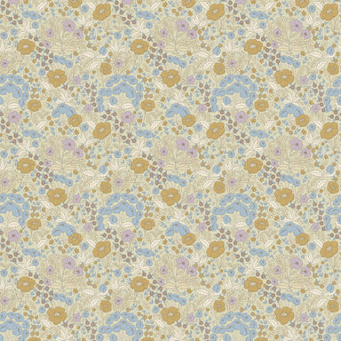 Summer Gray Doris Wallpaper Doris Lilac and Mustard - Hola BB