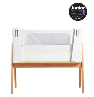 Gaia Baby Hera Co-sleep Crib - Scandi White | Natural  - Hola BB